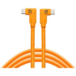 Tether Tools TetherPro Dual Right-Angle USB-C Cable 4.6m Orange